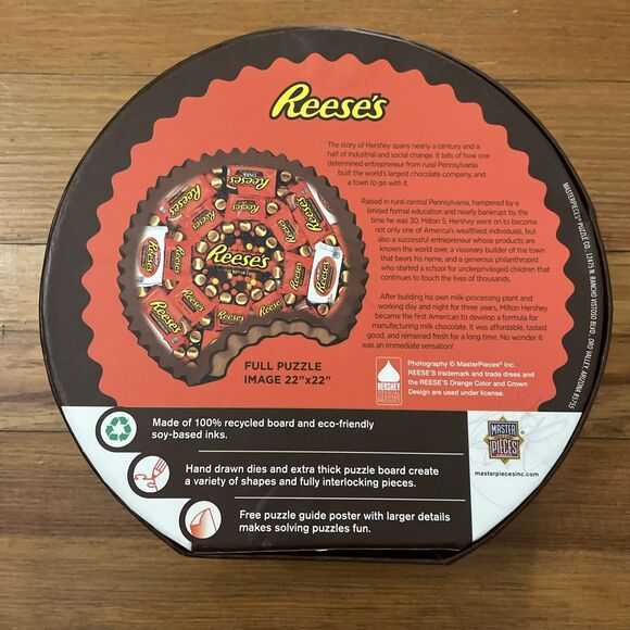 Masterpieces Reeses 500 Piece Shaped Jigsaw Puzzle Candy Chocolate - Picture 3 of 6